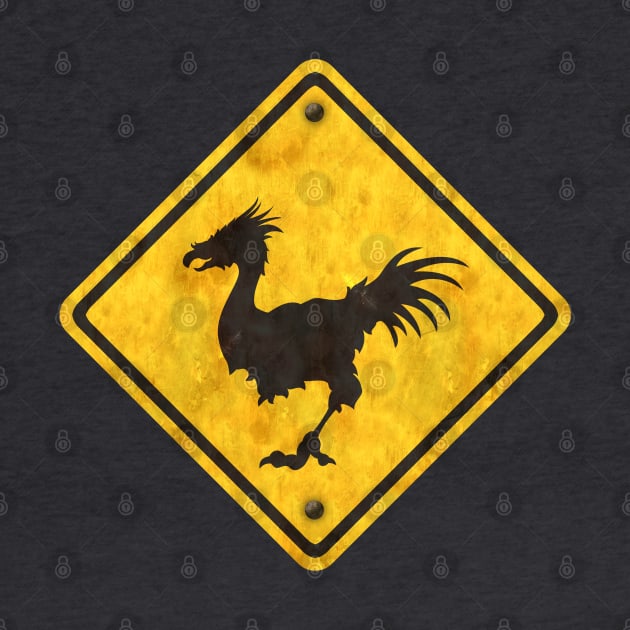 Chocobo Crossing Road Sign by kovachconcepts